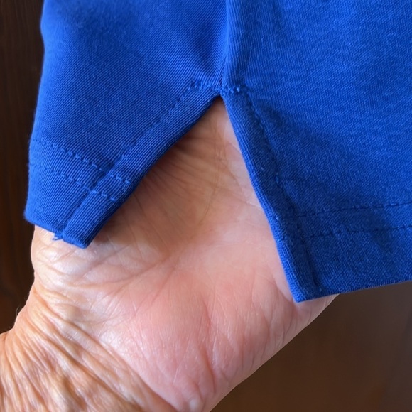 Serengeti 3/4 sleeved royal blue top with white. Size 2X. New in bag - Picture 5 of 6